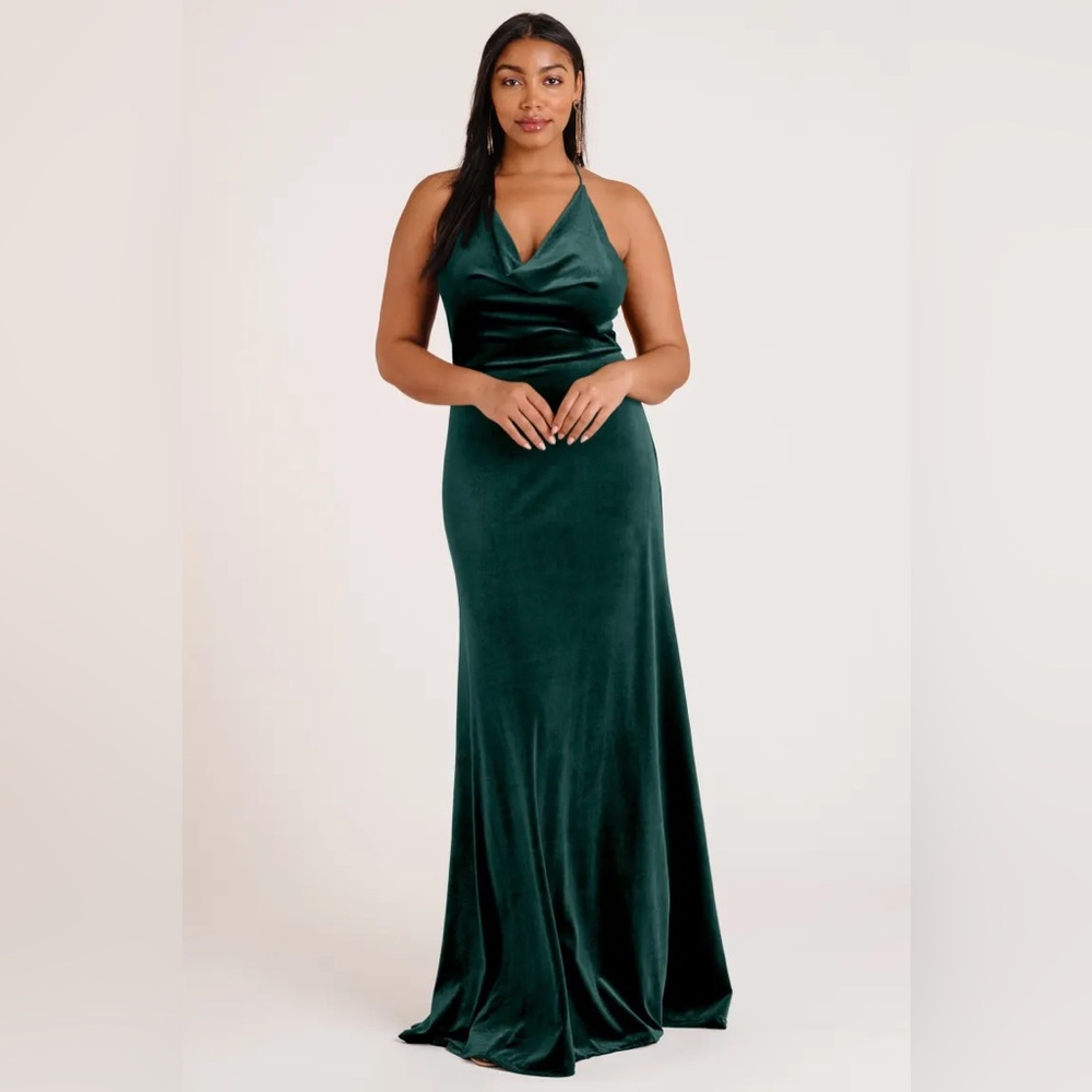 Jenny Yoo velvet bridesmaid dress